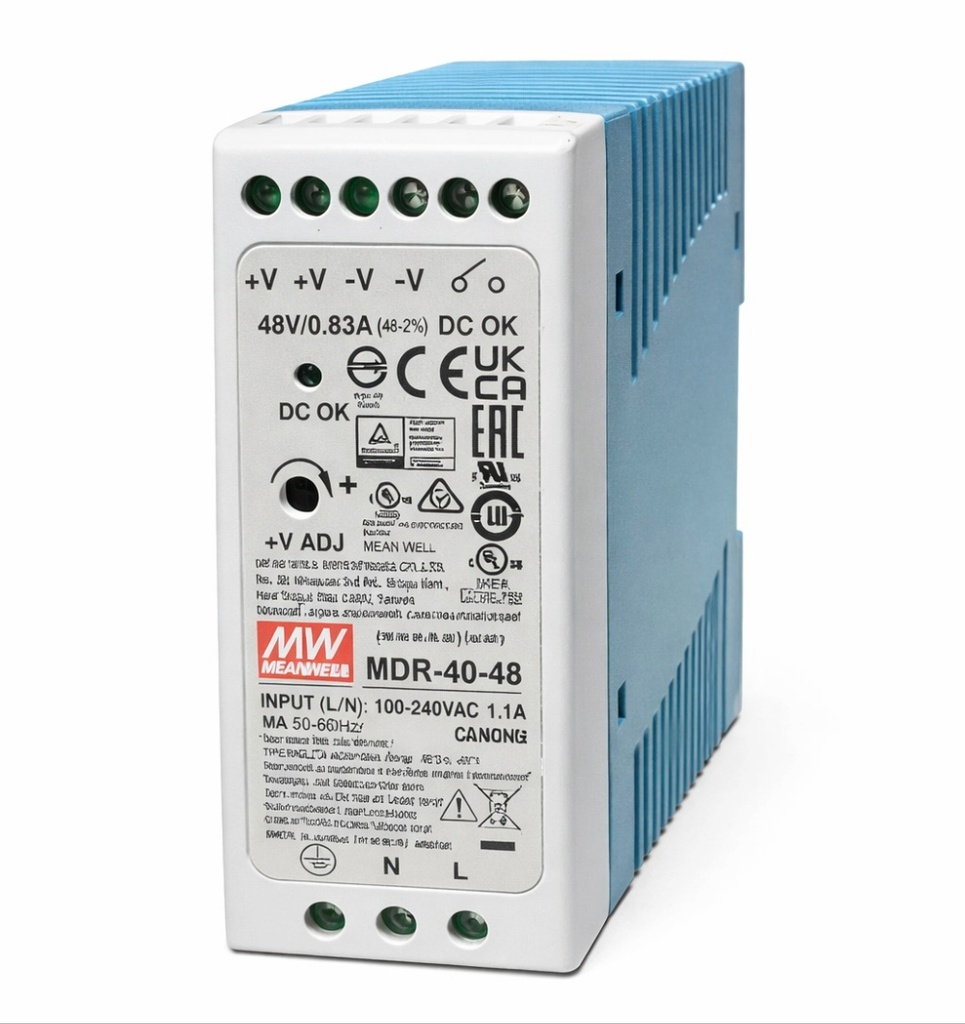 IND POWER SUPPLY 40W 48V DIN RAIL P/POE MDR-40-48