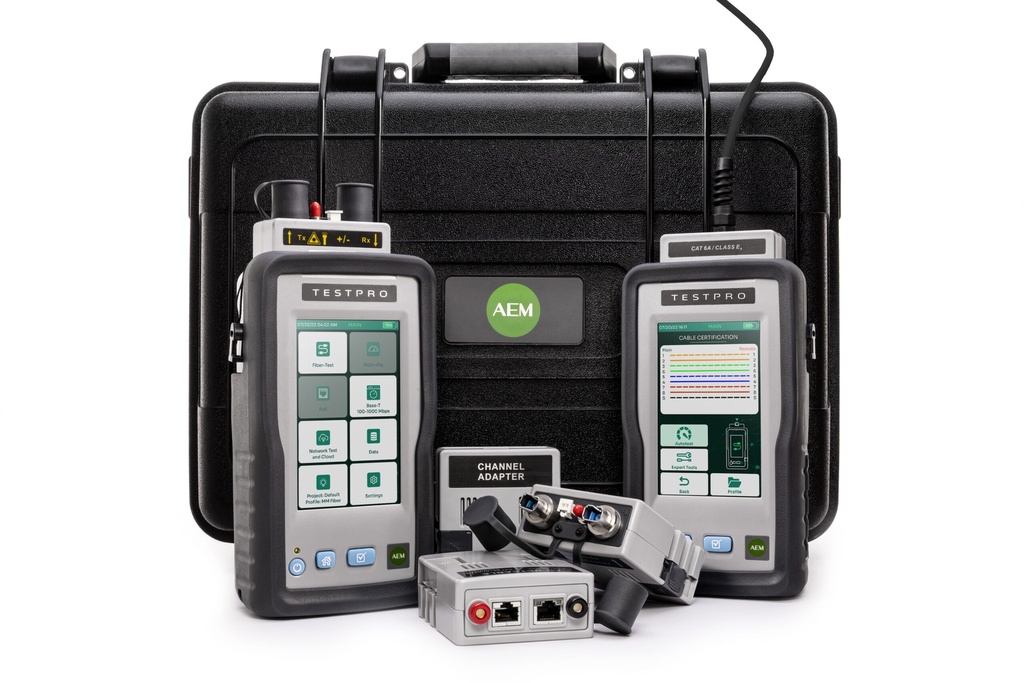 COPPER NETWORK CERTIFICATION KIT UP TO C8 + FO MM-SM TESTPRO-K51E