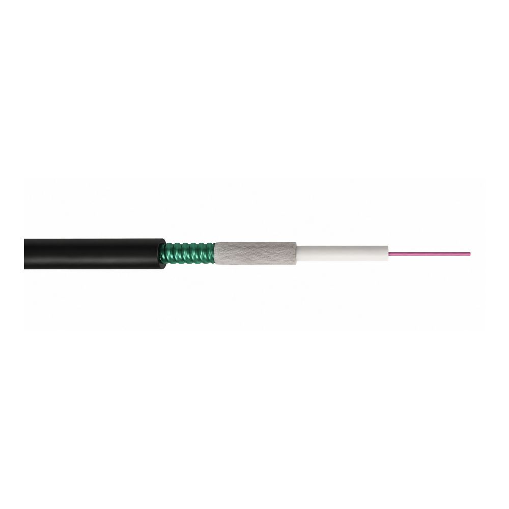 12 MM FO CABLE, 50/125 OM4, EXTERNAL METAL SHIELD, Fca