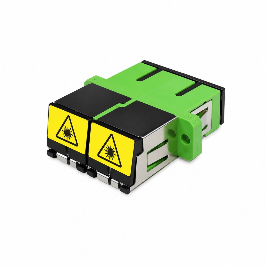 FO SC-APC GREEN DUPLEX PANEL ADAPTER WITH COVER (20 units) gtlan