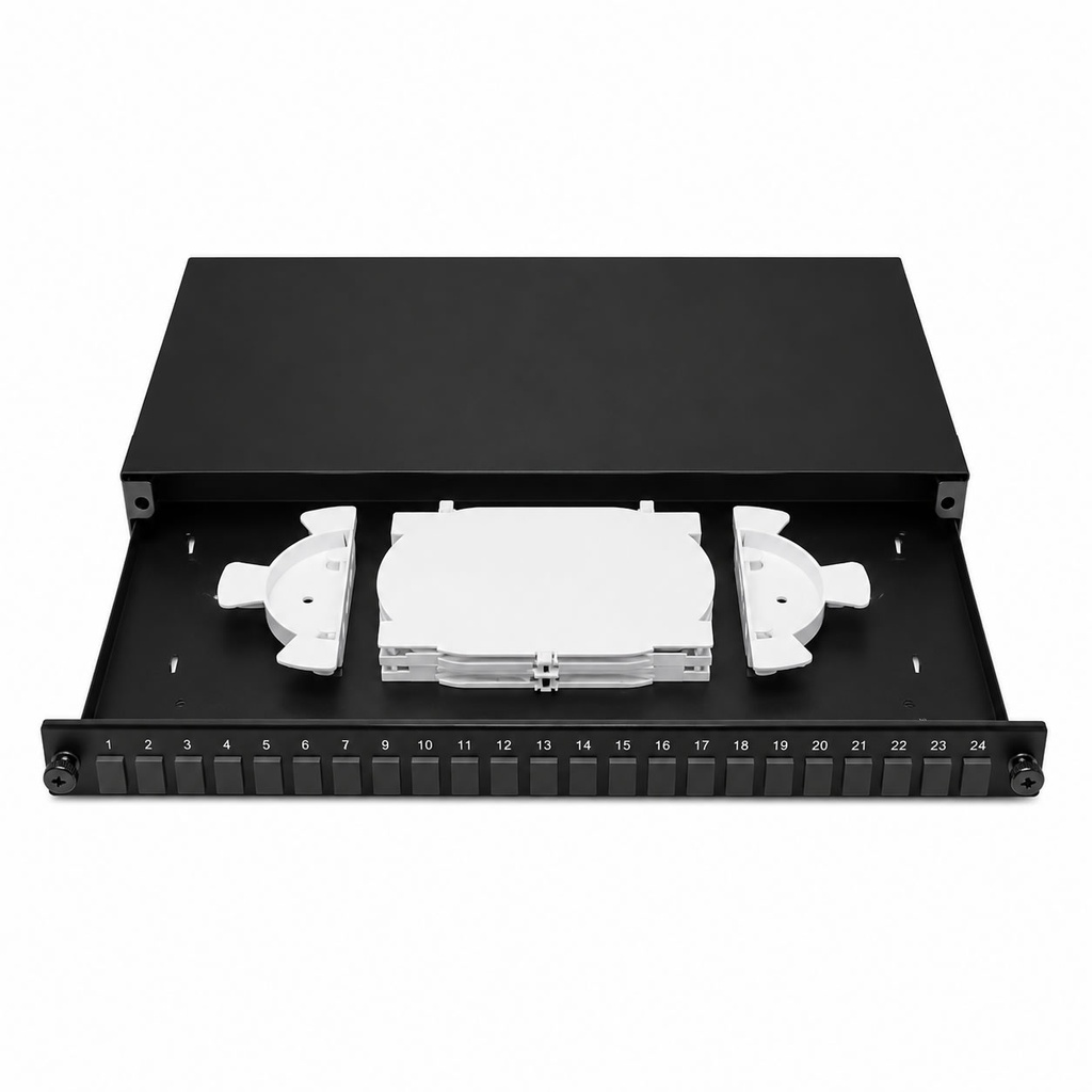 TRAY 19" FO P/24 LC DUPLEX TELESCOPIC W/CASSETTE gtlan