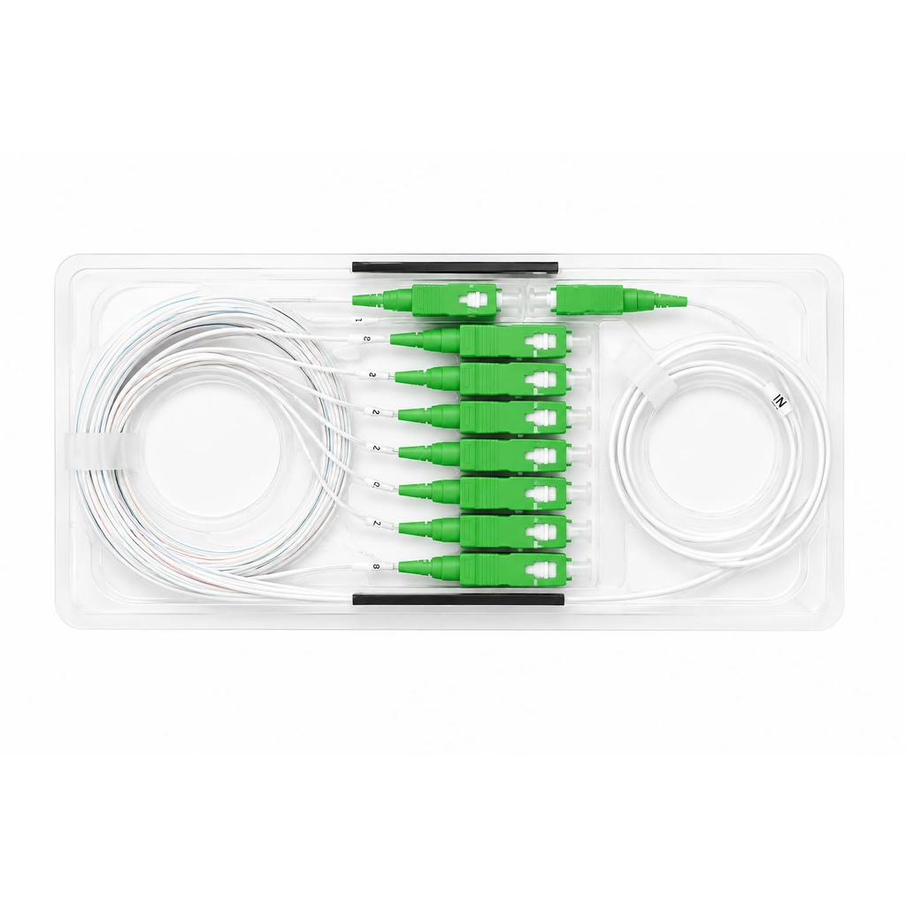 SPLITTER FO SM 1:8 SC/APC 1MT STEEL TUBE gtlan