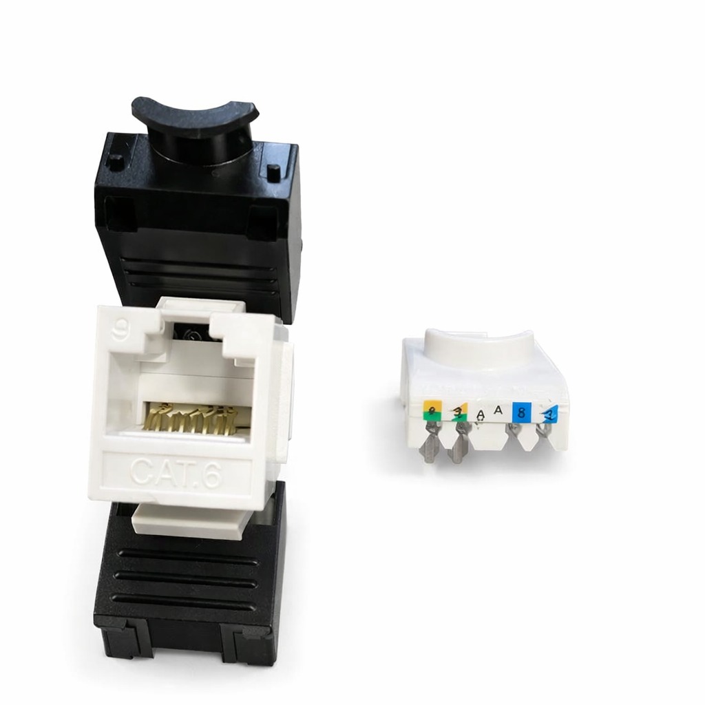 RJ45 CONNECTOR H C-6 UTP 180º TOOL LESS COMPACT WHITE gtlan