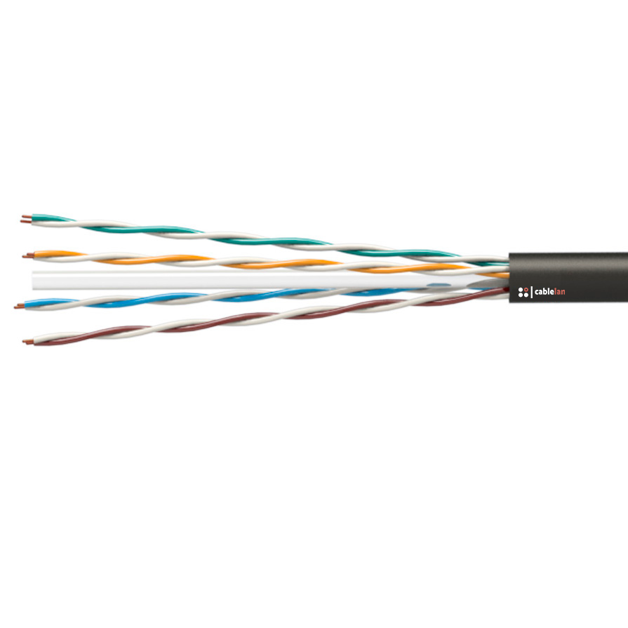 RIGID U-UTP CABLE C-6 EXT PE Fca 305MT cablelan