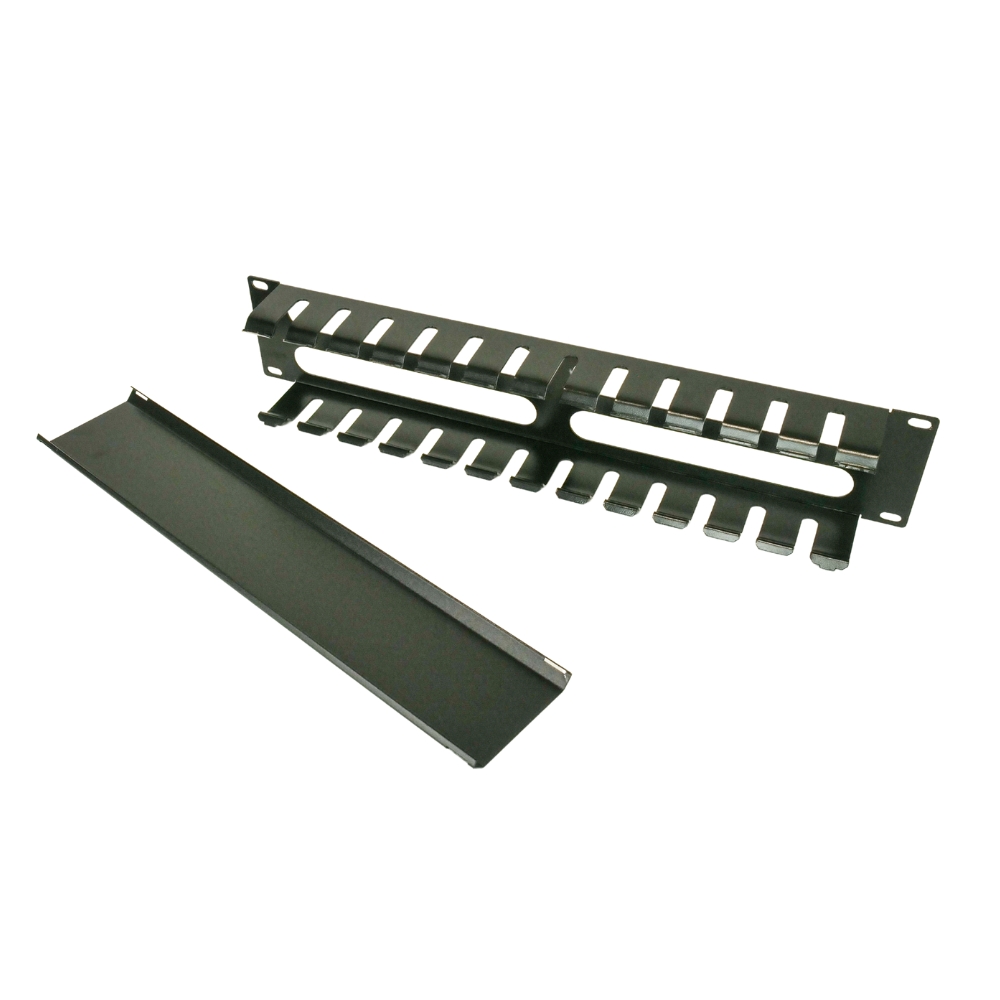19" CABLE GAUGE PANEL WITH COVER 2U GTLan
