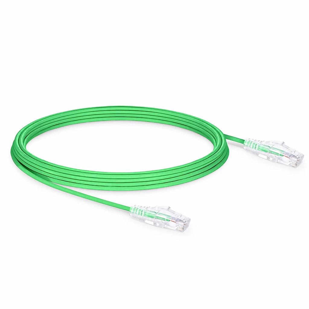 RJ45 HOSE C-6A UTP 10MT LSZH GREEN SLIM gtlan