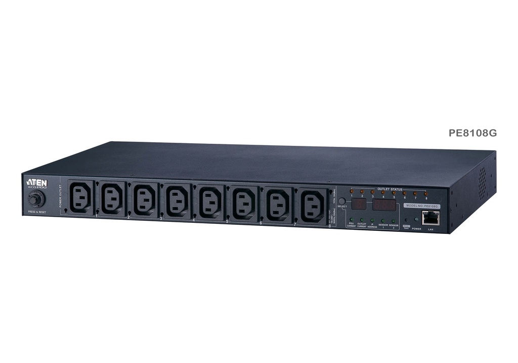 0U Vertical Single-Phase PDU with Display, Per-Bank Measurement/