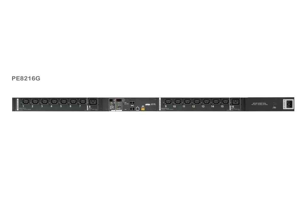 0U Vertical Single-Phase PDU with Display, Per-Outlet/c Measurement