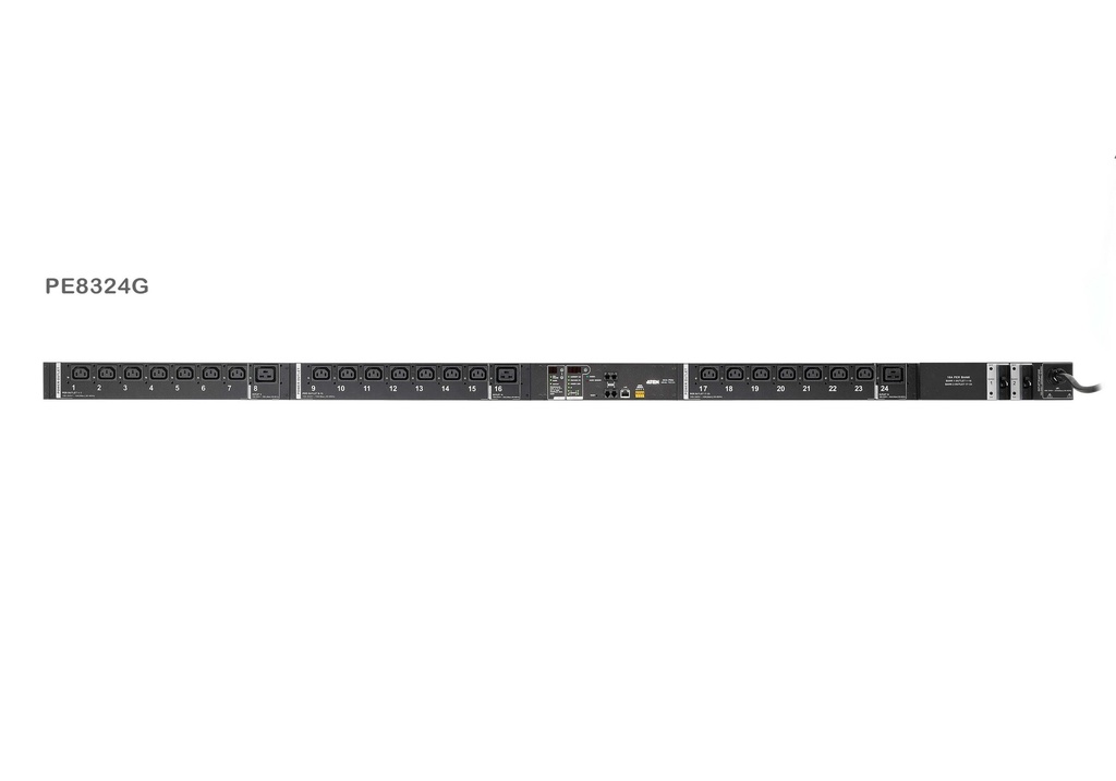 0U Vertical Single-Phase PDU with Display, Per-Outlet/c Measurement