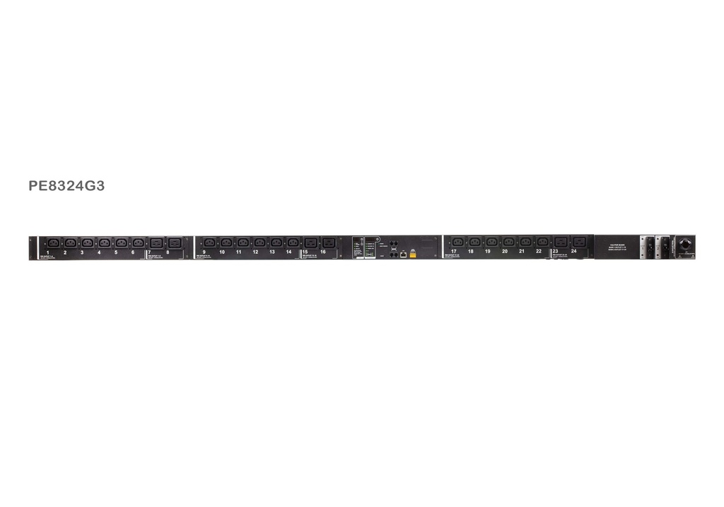 0U Vertical Single-Phase PDU with Display, Per-Outlet/c Measurement