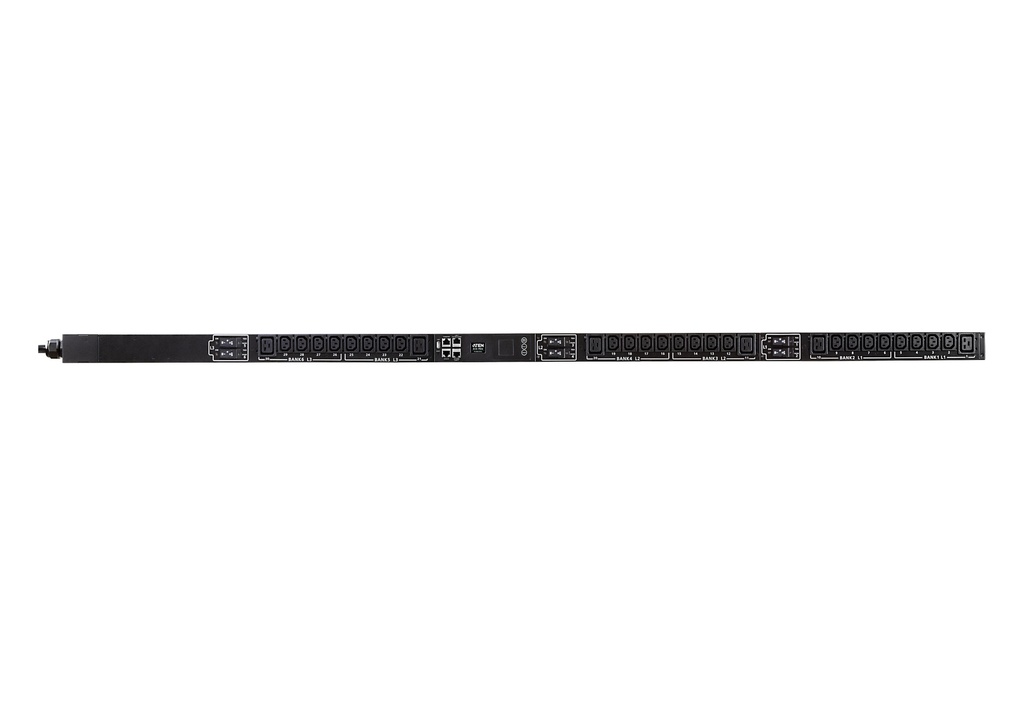 PDU Trifásica 0U Vertical con display, medición por toma/co