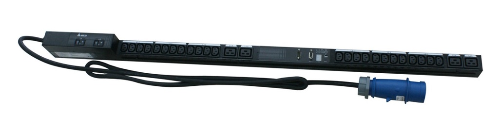 0U Vertical Single-Phase PDU with Display A, RS2 Monitorable
