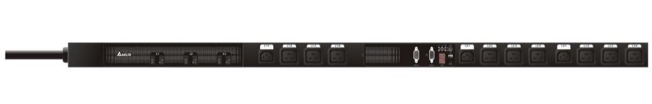 Vertical 0U Three-Phase PDU with Display A, RS239-Monitorable