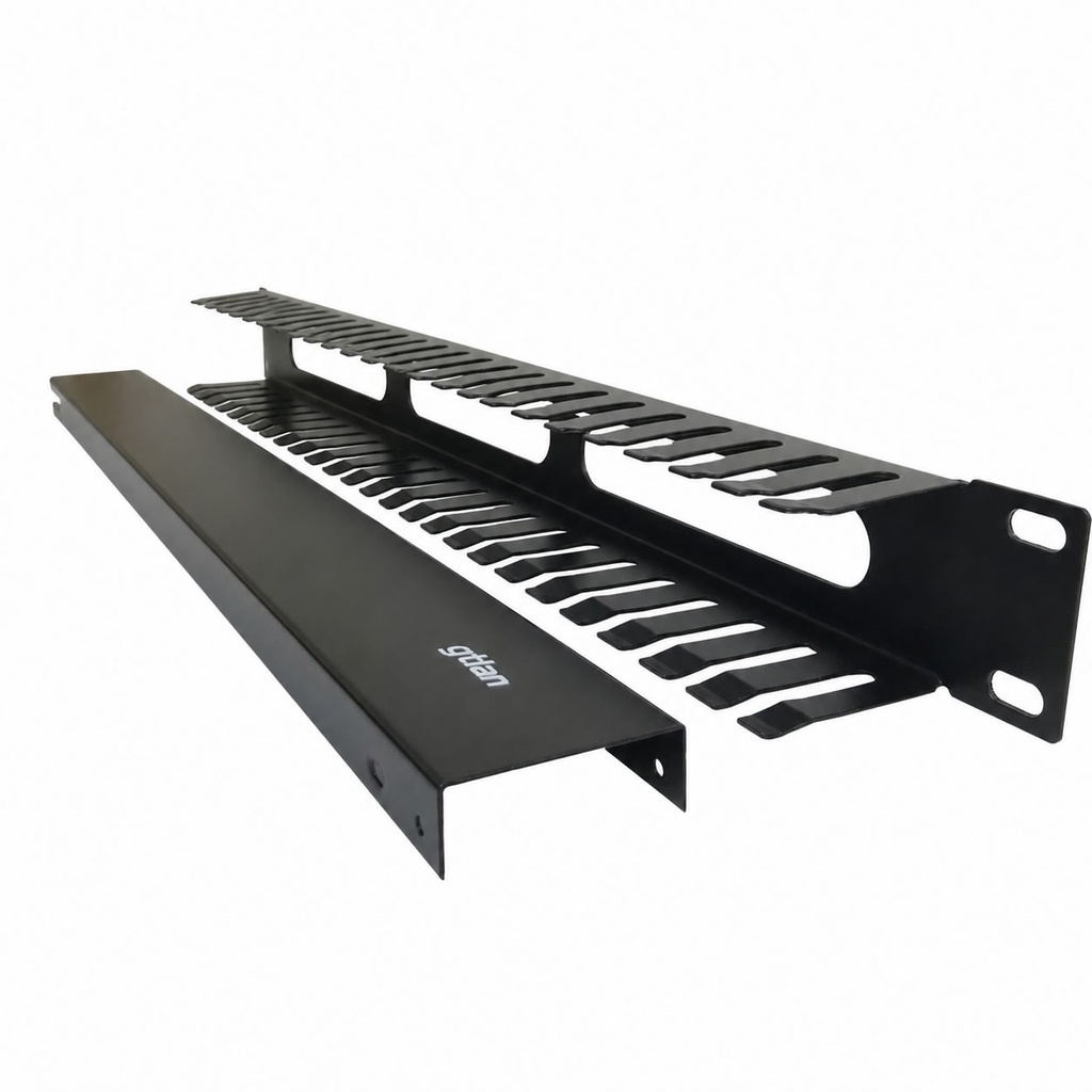 19" CABLE GAUGE PANEL WITH COVER 1U GTLan