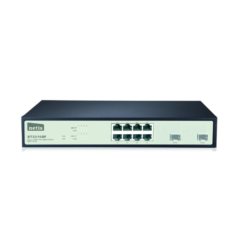 SWITCH (ST3310GF) 8 RJ45 10/100/1000 + 2 RJ45/SFP COMBO MANAGED