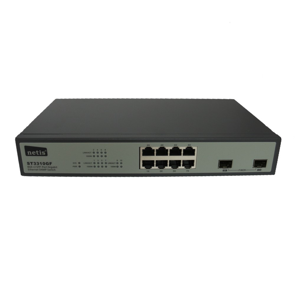 SWITCH (ST3310GF) 8 RJ45 10/100/1000 + 2 RJ45/SFP COMBO MANAGEMENT