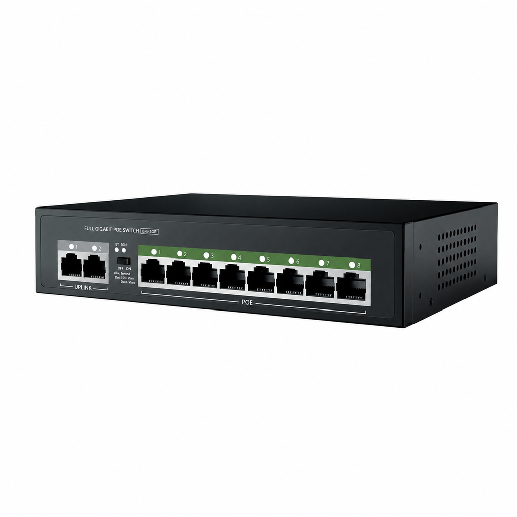 SWITCH (P110GC) 8 POE+ 2 RJ45 10/100/1000 DESKTOP 120 W