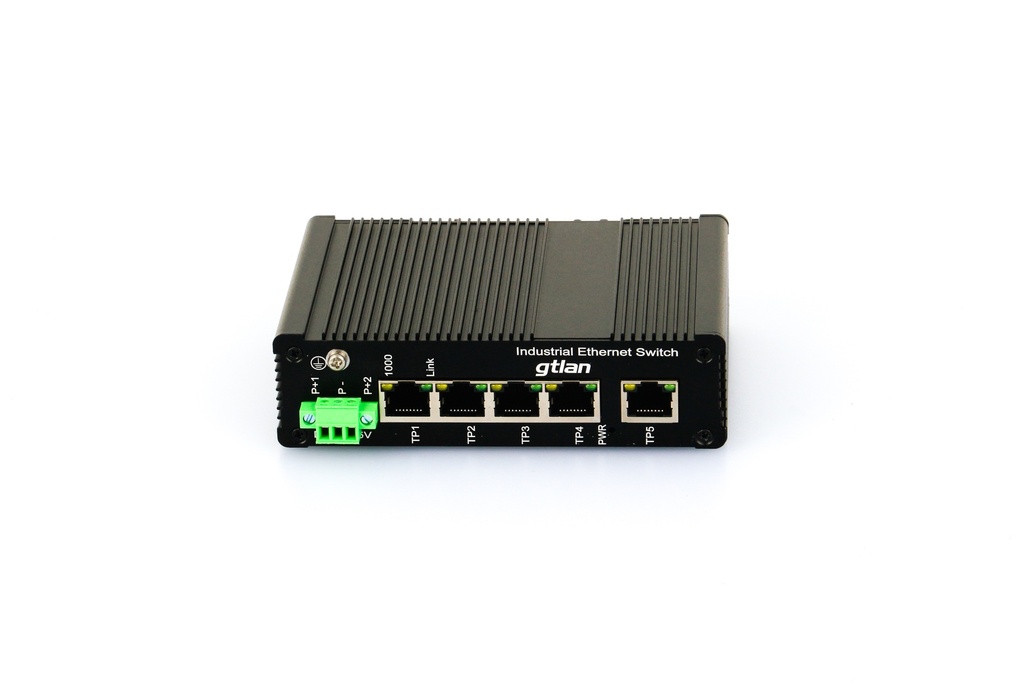 5-Port RJ45 10/100/1000 Industrial Switch (DIN)
