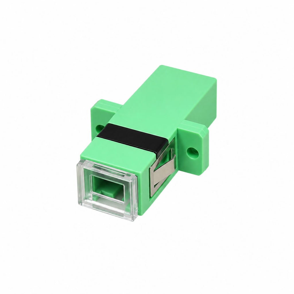 FO SC-APC SIMPLEX SM ADAPTER WITH TRANSPARENT PLUG (50 units)