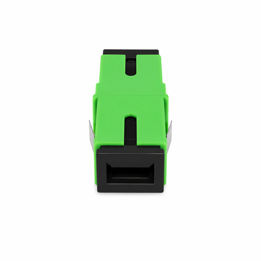 FO SC-APC SINGLE SM H-H ADAPTER, GREEN PANEL, SLIM