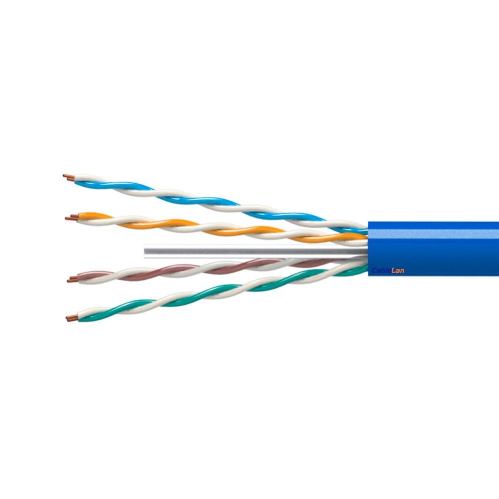 CABLE U-UTP RIGIDO C-6A LSZH Dca-s2,d2,a1 305MT AZUL cablela