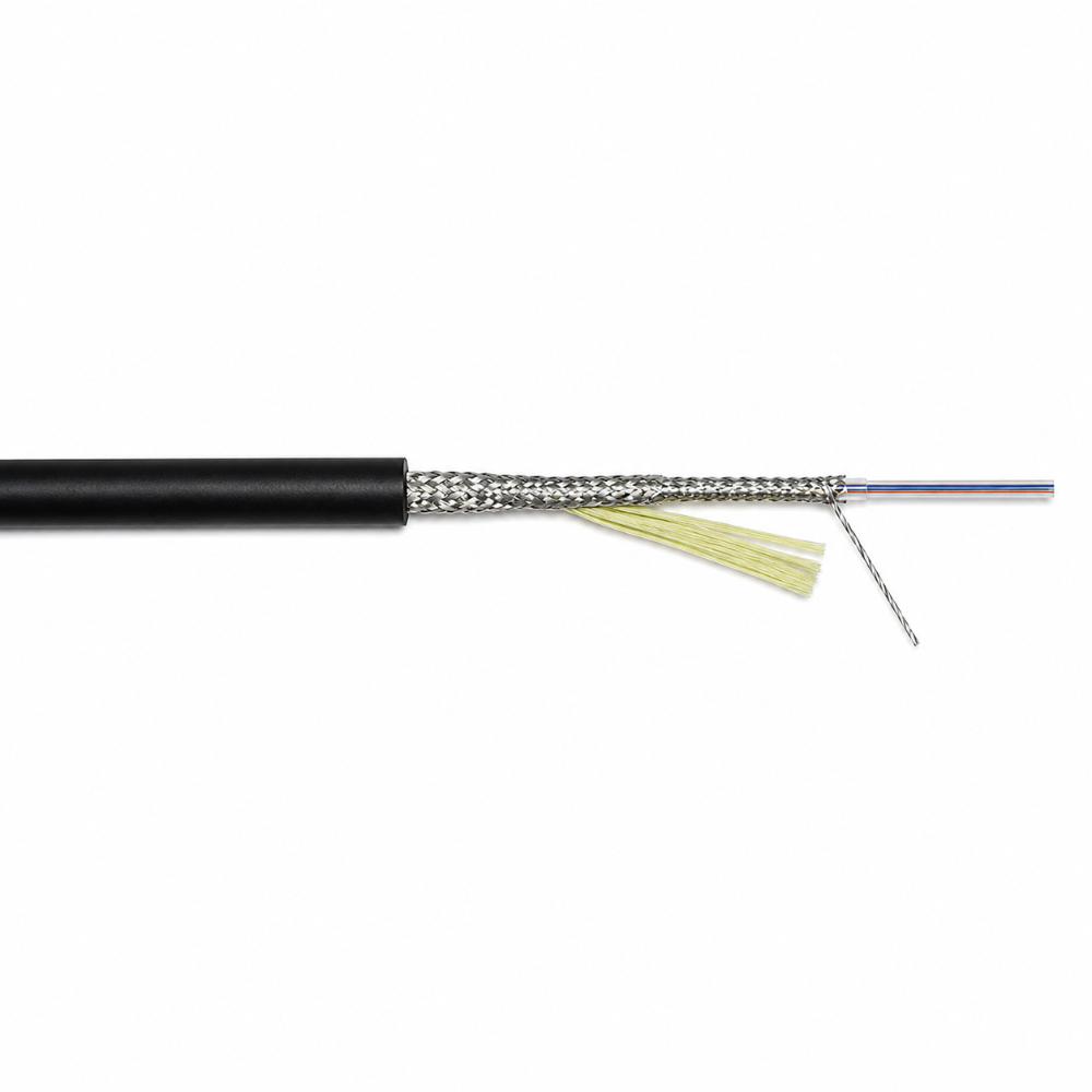 FO Cable, 12 SM, Indoor/Outdoor, Dual, BLN, FRUV, Dca 3mm