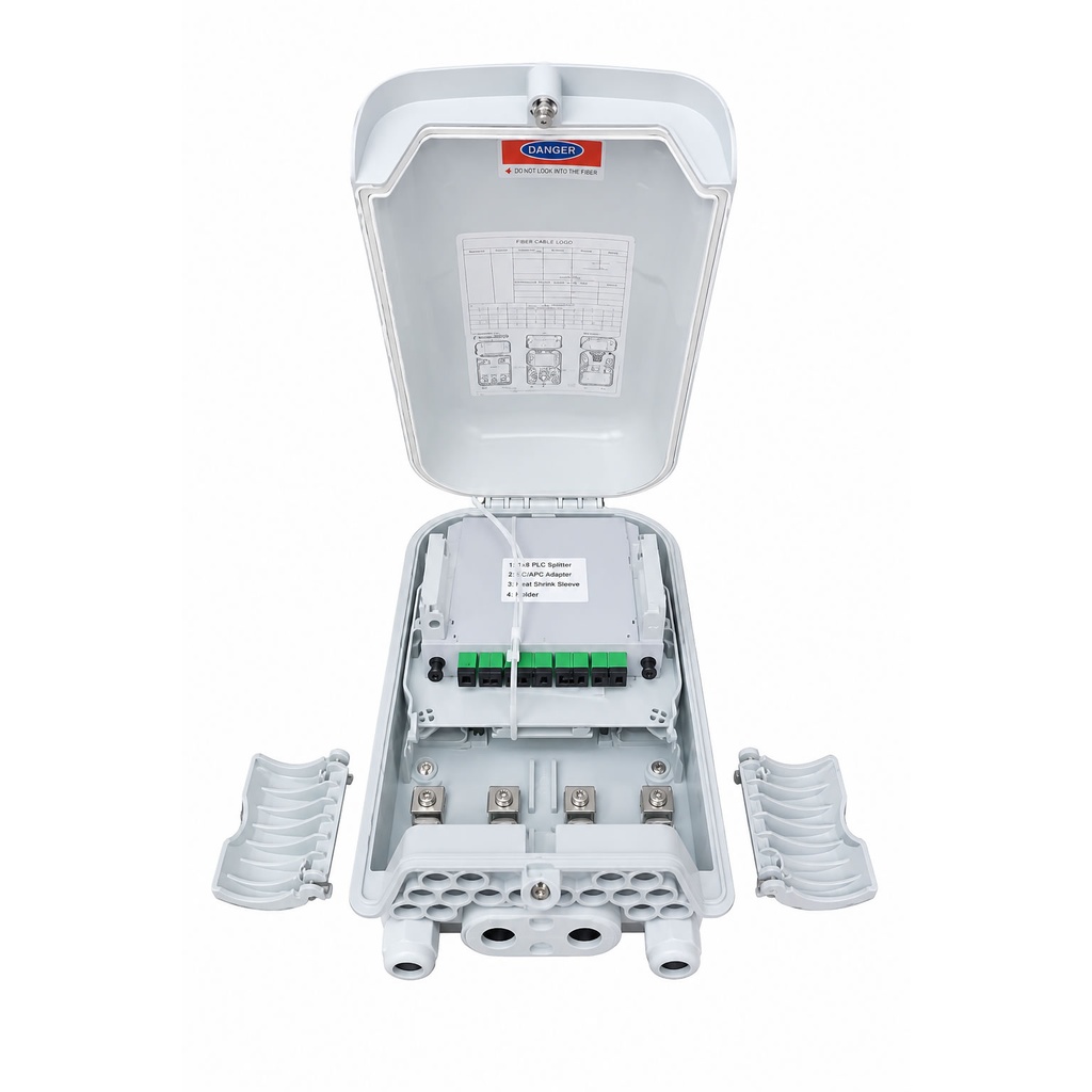 EXT FO BOX C/SPLITTER 1:8 SC/APC (possibility 1:16) C/FIJCN