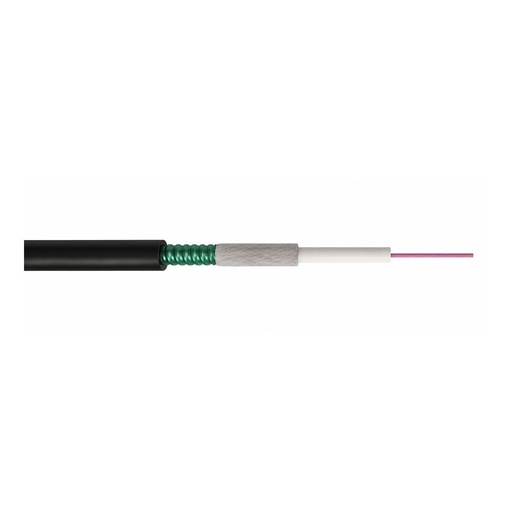 [35FO12OM3E] 12 MM FO CABLE, 50/125 OM3, EXT, METAL-SHIELDED, Fca