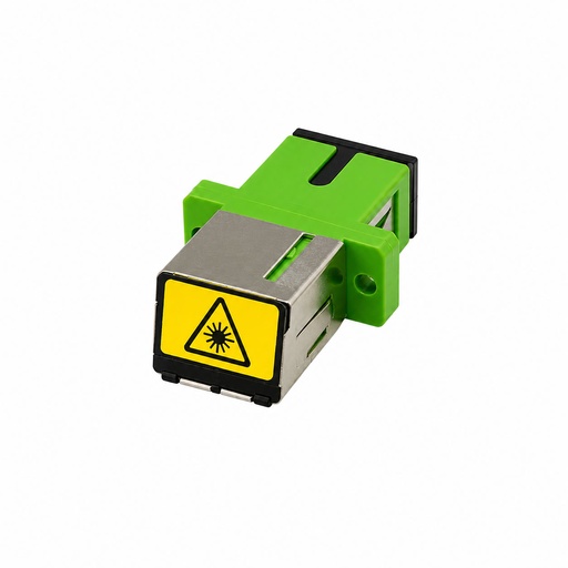 [35GTASSCAPCT] FO SC-APC ADAPTER SIMPLE SM H-H GREEN PANEL WITH COVER (25 units)