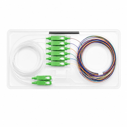 [35GTSPT2TB] SPLITTER FO SM 1:2 SC/APC 1MT STEEL TUBE gtlan