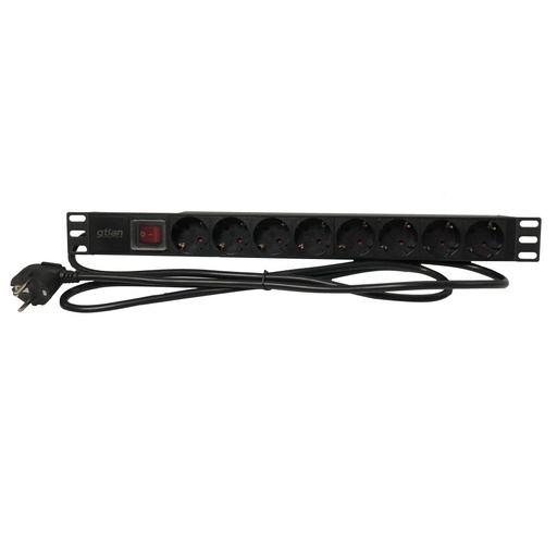 [50R8K] 19" 8 SCHUKO+INT POLE WITH K-line gtlan CABLE