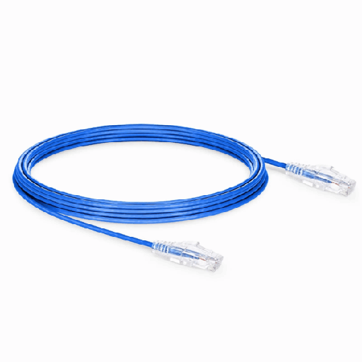 [50U6A05AZS] RJ45 HOSE C-6A UTP 0.5MT LSZH BLUE SLIM gtlan