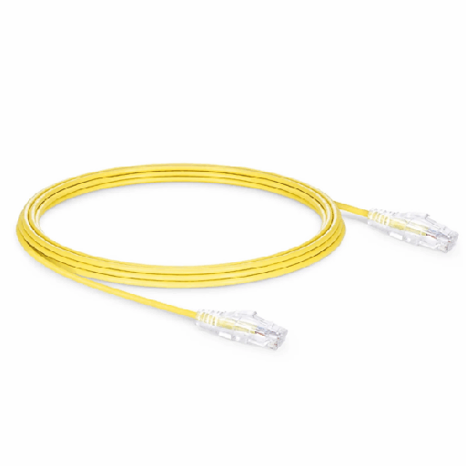 [50U6A3AMS] RJ45 HOSE C-6A UTP 3MT LSZH YELLOW SLIM gtlan