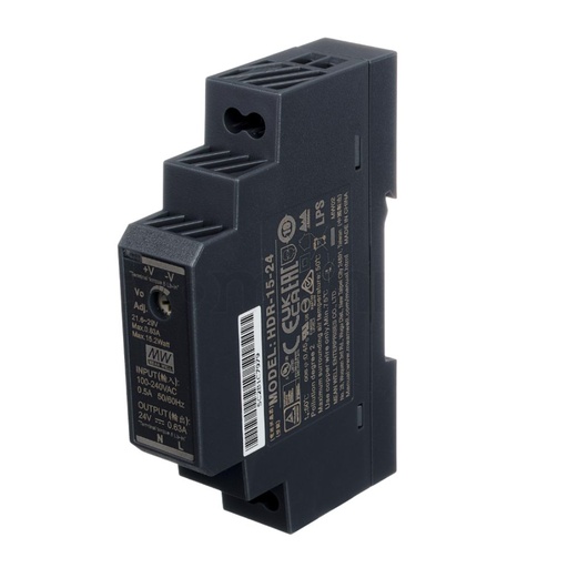 [99PS150] INDUSTRIAL POWER SUPPLY, 15W, 24VDC, DIN RAIL,
