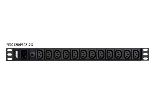 [31PDUPE0212G] Basic 1U 19" Single-Phase PDU - 16A - 12xC13