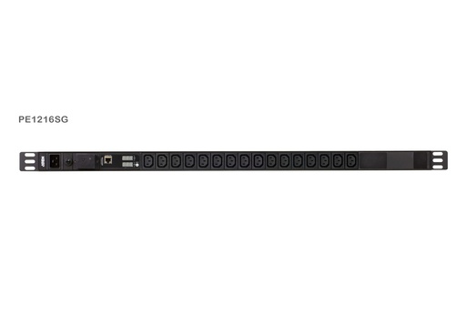 [31PDUPE1216SG] 0U Vertical Single-Phase PDU with V/A Display, 16A - 16xC13