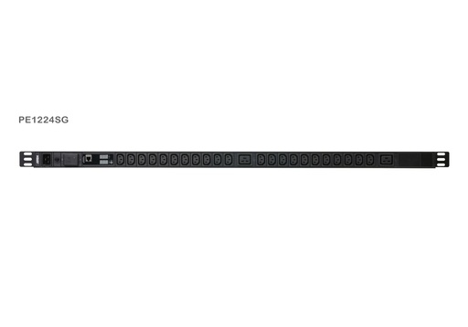 [31PDUPE1224SG] 0U Vertical Single-Phase PDU with V/A Display and Overload Protection