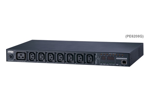 [31PDUPE6208G] 1U 19" Single-Phase PDU with Display, Per-Bank/Circuit Measurement