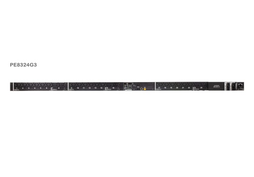 [31PDUPE8324G3] 0U Vertical Single-Phase PDU with Display, Per-Outlet/c Measurement