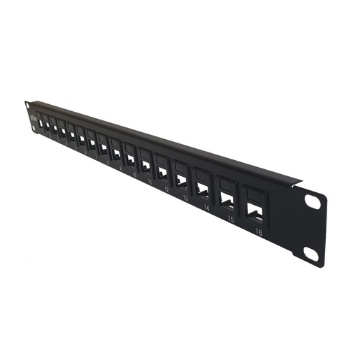 [50P16V] PANEL 19" 16 RJ45 METAL S/C 1U GTLan