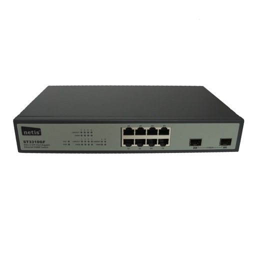 [RPSW8GC] SWITCH (ST3310GF) 8 RJ45 10/100/1000 + 2 RJ45/SFP COMBO MANAGEMENT