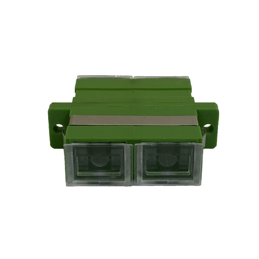 [35GTASSCAPCND] FO SC-APC DUPLEX SM H-H ADAPTER WITH TRANSPARENT CAP (20u)