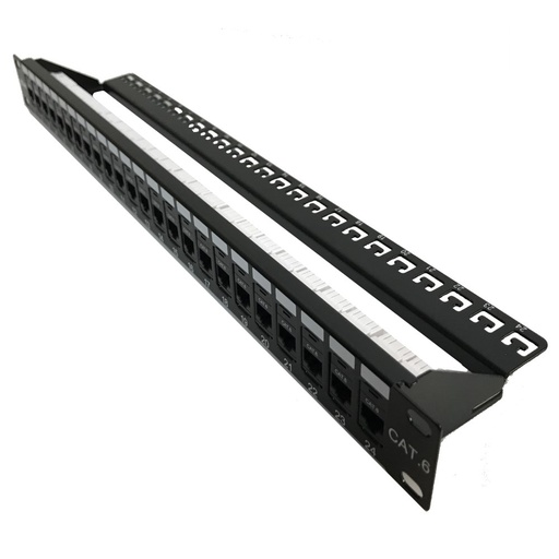 [50PU6HP] PANEL 19" 24 RJ45 UTP C-6 T568A/B High Performance GTLan