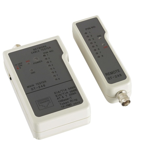 [22GTST248] RJ45/BNC WIRING TESTER 8LEDS K-line gtlan