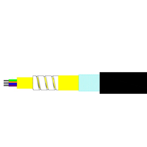 [35GT12FO657A2DBE] FO CABLE 12 SM INT-EXT DOUBLE BLN FRUV (DCA s1a, d0, a1) 3mm